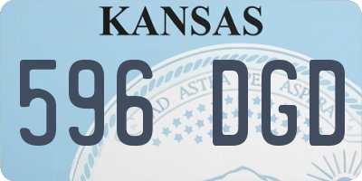 KS license plate 596DGD