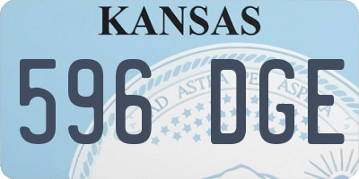 KS license plate 596DGE