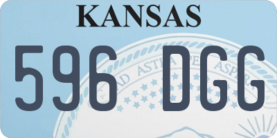 KS license plate 596DGG