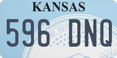 KS license plate 596DNQ