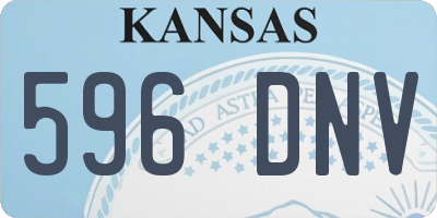 KS license plate 596DNV