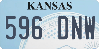 KS license plate 596DNW