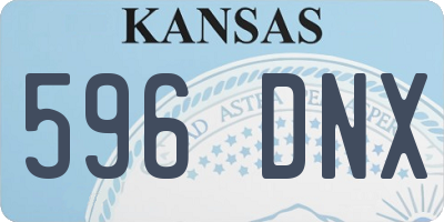 KS license plate 596DNX