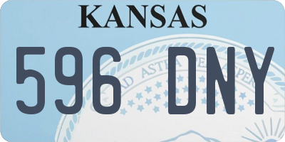 KS license plate 596DNY