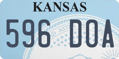 KS license plate 596DOA