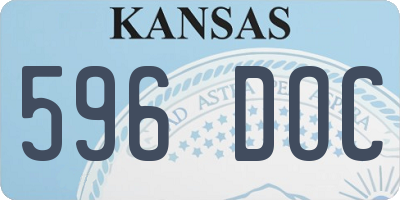 KS license plate 596DOC
