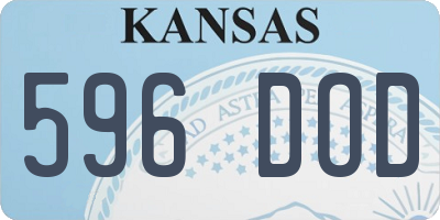 KS license plate 596DOD