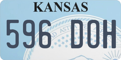 KS license plate 596DOH