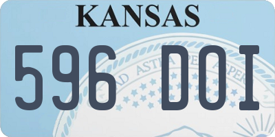 KS license plate 596DOI