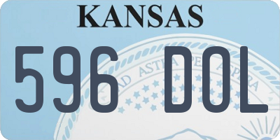 KS license plate 596DOL