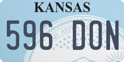 KS license plate 596DON