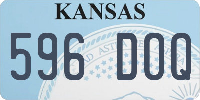 KS license plate 596DOQ