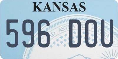 KS license plate 596DOU