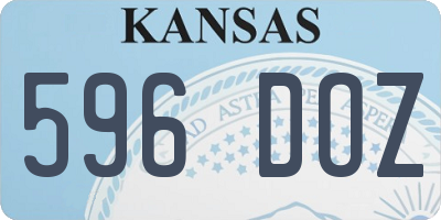 KS license plate 596DOZ