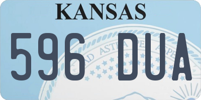 KS license plate 596DUA