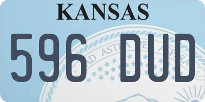 KS license plate 596DUD