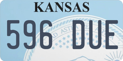 KS license plate 596DUE
