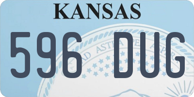 KS license plate 596DUG