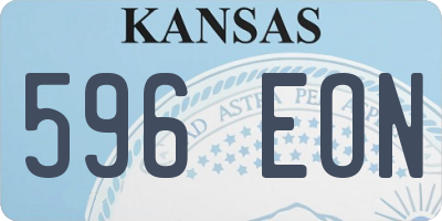 KS license plate 596EON