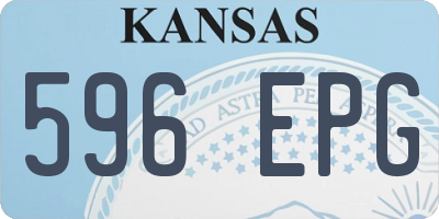 KS license plate 596EPG