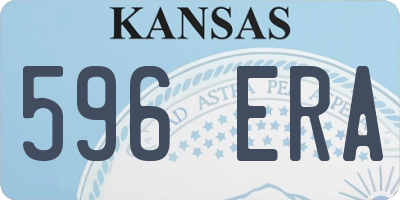 KS license plate 596ERA