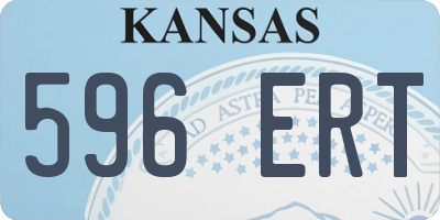 KS license plate 596ERT