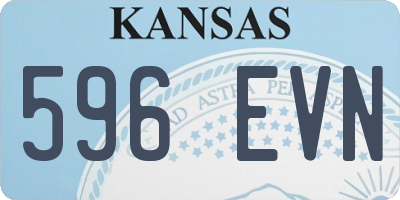 KS license plate 596EVN
