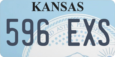 KS license plate 596EXS