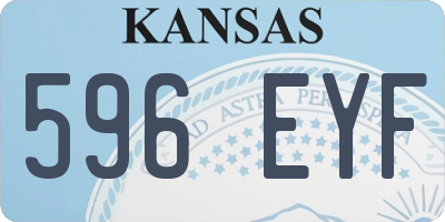 KS license plate 596EYF