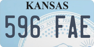 KS license plate 596FAE