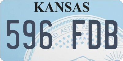 KS license plate 596FDB