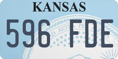 KS license plate 596FDE