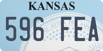 KS license plate 596FEA