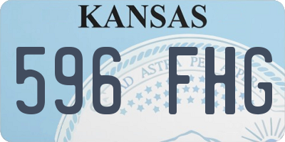 KS license plate 596FHG