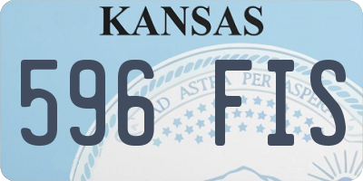 KS license plate 596FIS