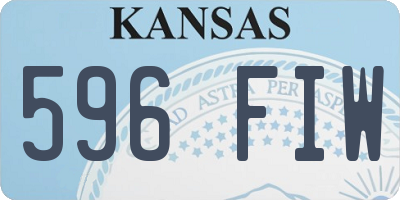 KS license plate 596FIW