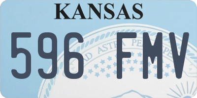 KS license plate 596FMV