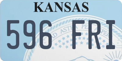 KS license plate 596FRI