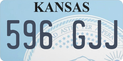 KS license plate 596GJJ