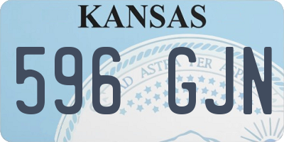 KS license plate 596GJN