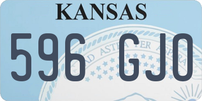 KS license plate 596GJO