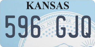 KS license plate 596GJQ