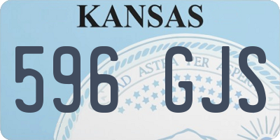 KS license plate 596GJS