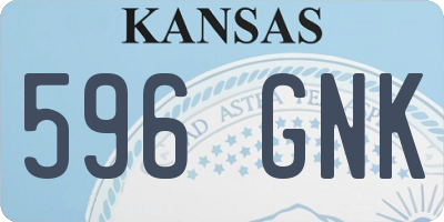 KS license plate 596GNK