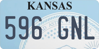 KS license plate 596GNL