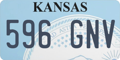 KS license plate 596GNV