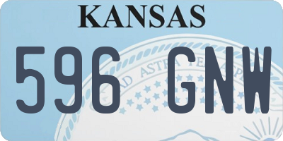 KS license plate 596GNW