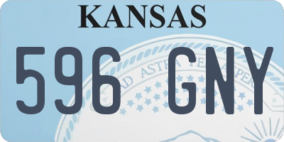 KS license plate 596GNY
