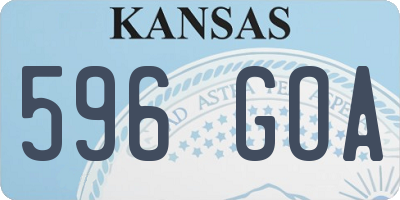 KS license plate 596GOA