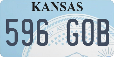 KS license plate 596GOB